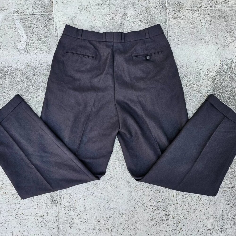 Mayfair Men Dress Pant Pleated Front Black Trouser Slacker Size 32X30 inches